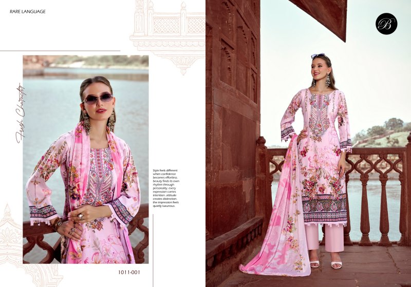 Naira Vol 158 By Belliza Cotton Printed Embroidery Dress Materials 